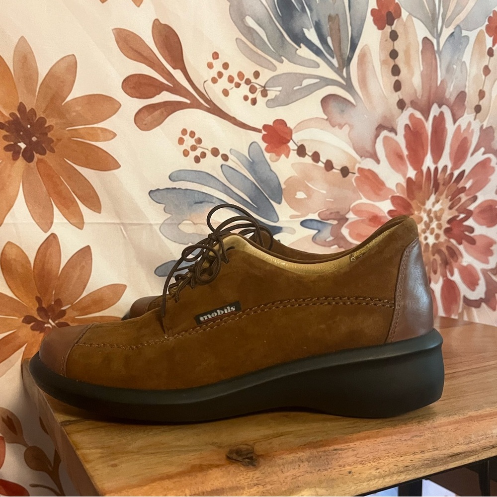 Mobils by Mephisto Womens 5.5 Brown Lace Up Derby Preppy Fall Teacher Shoes